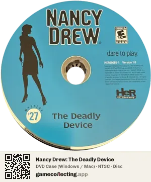 Nancy Drew: The Deadly Device Computer, NTSC disc