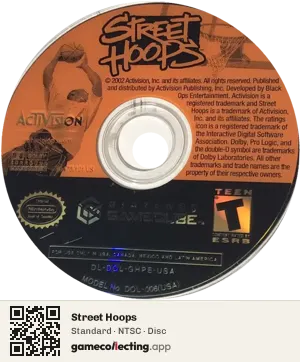 Street Hoops Nintendo GameCube, NTSC disc