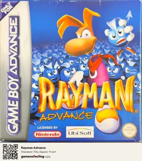 Rayman Advance Game Boy Advance, Spain box front