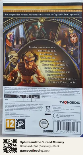 Sphinx and the Cursed Mummy Nintendo Switch, Germany box back