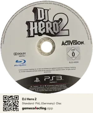 DJ Hero 2 PlayStation 3, PAL disc