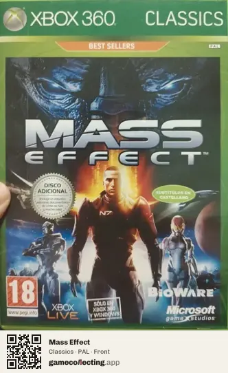 Mass Effect Xbox 360, PAL box front