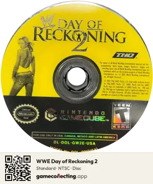 WWE Day of Reckoning 2 Nintendo GameCube, NTSC disc