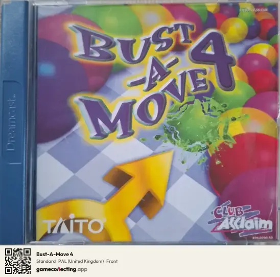 Bust-A-Move 4 Sega Dreamcast, United Kingdom box front