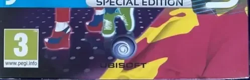 Just Dance 3, the PEGI square on its front