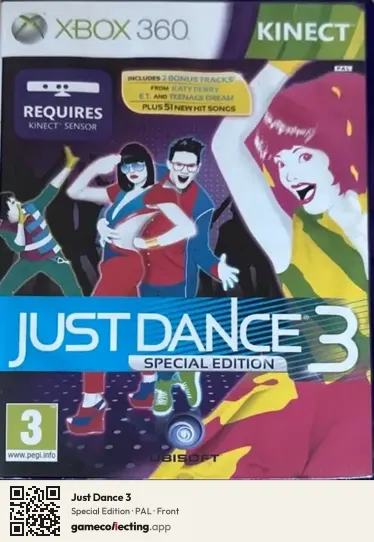 Just Dance 3 Xbox 360, PAL box front