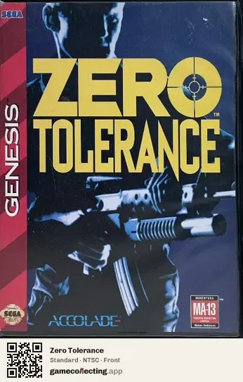 Zero Tolerance Sega Mega Drive / Genesis, NTSC box front