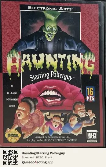 Haunting Starring Polterguy Sega Mega Drive / Genesis, NTSC box front