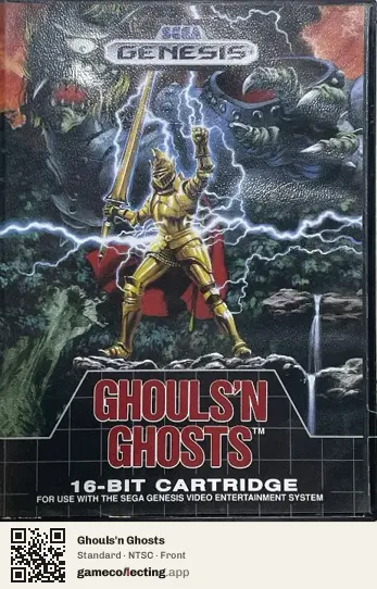 Ghouls'n Ghosts Sega Mega Drive / Genesis, NTSC box front