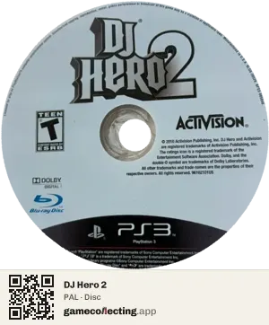 DJ Hero 2 PlayStation 3, PAL disc