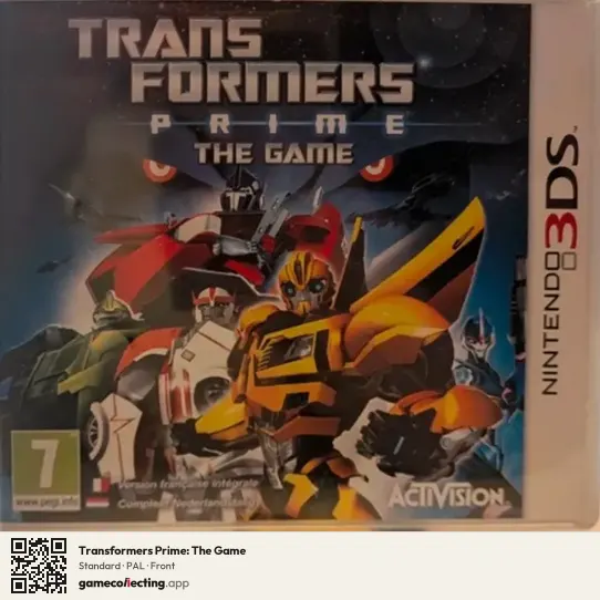 Transformers Prime: The Game Nintendo 3DS, PAL box front