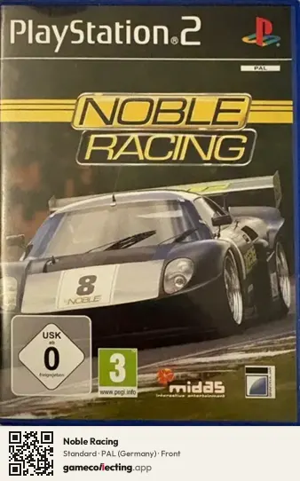 Noble Racing PlayStation 2, Germany box front