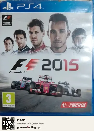 F1 2015 PlayStation 4, Italy box front