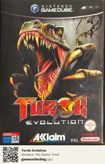 Turok: Evolution Nintendo GameCube, Spain box front