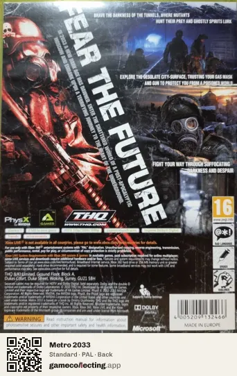 Metro 2033 Xbox 360, PAL box back