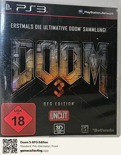 Doom 3: BFG Edition PlayStation 3, Germany box front