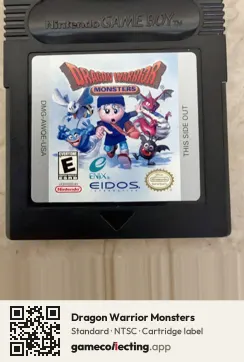 Dragon Warrior Monsters Game Boy Color, NTSC cartridge label