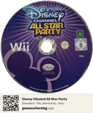 Disney Channel All Star Party Nintendo Wii, PAL disc