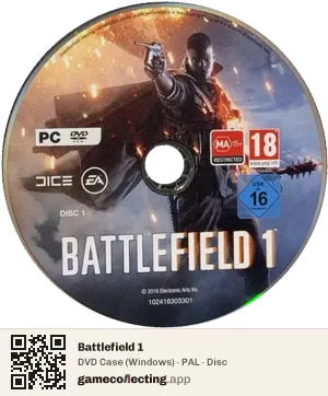 Battlefield 1 Computer, PAL disc