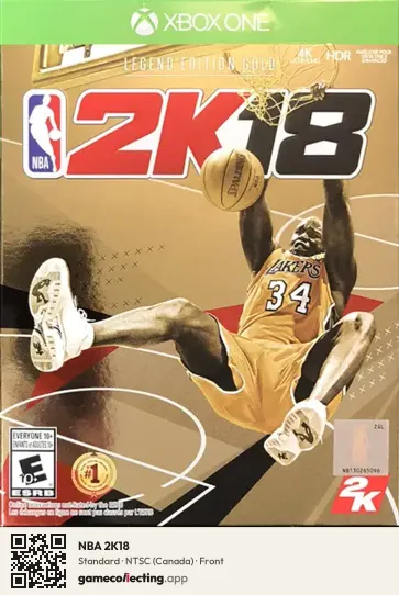 NBA 2K18 Xbox One, Canada box front