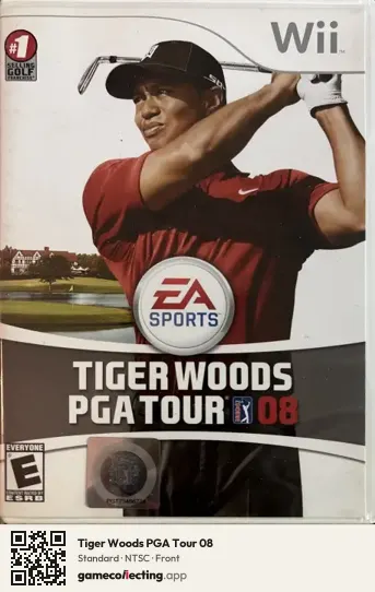 Tiger Woods PGA Tour 08 Nintendo Wii, NTSC box front