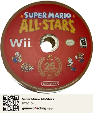 Super Mario All-Stars Nintendo Wii, NTSC disc