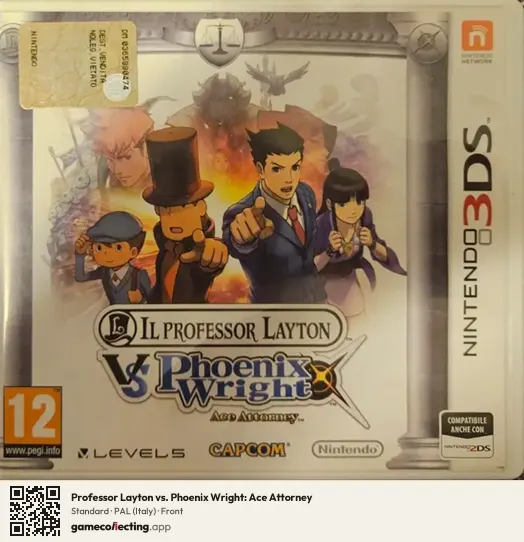 Professor Layton vs. Phoenix Wright: Ace Attorney Nintendo 3DS, Italy box front