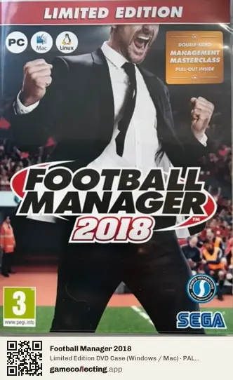 Football Manager 2018 Computer, United Kingdom box front