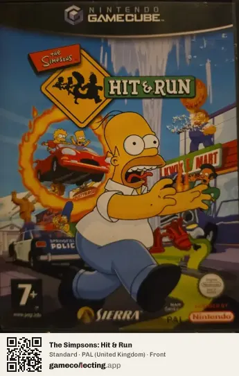 The Simpsons: Hit & Run Nintendo GameCube, United Kingdom box front
