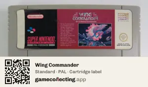 Wing Commander Super Nintendo Entertainment System, PAL cartridge label