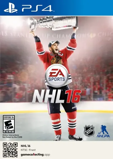 NHL 16 PlayStation 4, NTSC box front