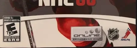 NHL 08, the ESRB box on its front