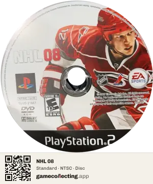 NHL 08 PlayStation 2, NTSC disc