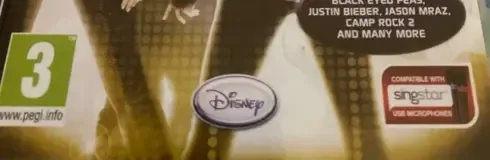 Disney Sing It: Party Hits, the USK square on its front