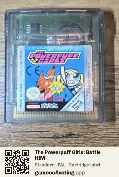 The Powerpuff Girls: Battle HIM Game Boy Color, PAL cartridge label