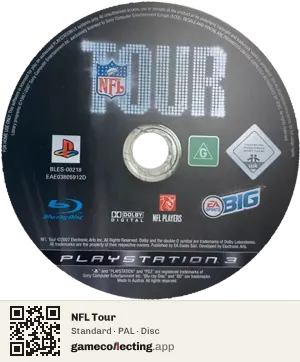 NFL Tour PlayStation 3, PAL disc
