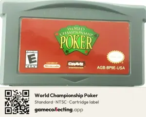 World Championship Poker Game Boy Advance, NTSC cartridge label
