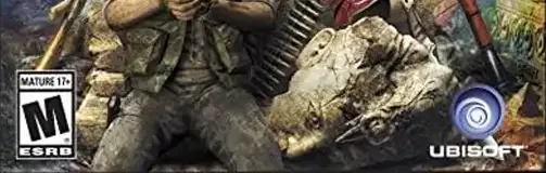 Far Cry 4, the ESRB box on its front