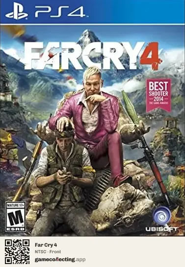 Far Cry 4 PlayStation 4, NTSC box front