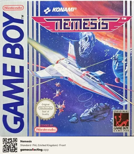 Nemesis Game Boy, United Kingdom box front
