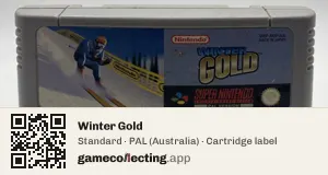 Winter Gold Super Nintendo Entertainment System, PAL cartridge label