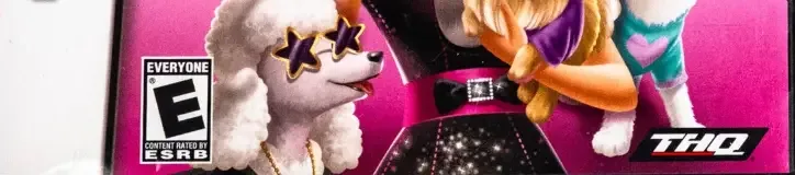 Barbie: Groom and Glam Pups, the ESRB box on its front