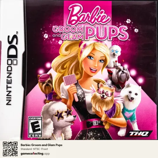 Barbie: Groom and Glam Pups Nintendo DS, NTSC box front