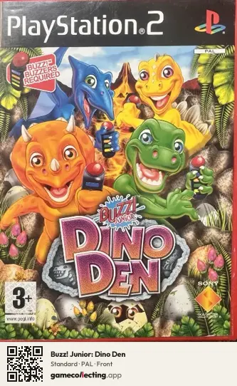 Buzz! Junior: Dino Den PlayStation 2, PAL box front