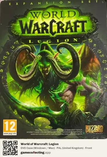 World of Warcraft: Legion Computer, United Kingdom box front