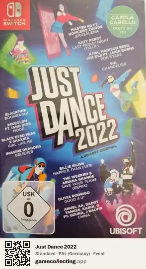 Just Dance 2022 Nintendo Switch, Germany box front