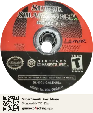 Super Smash Bros. Melee Nintendo GameCube, NTSC disc