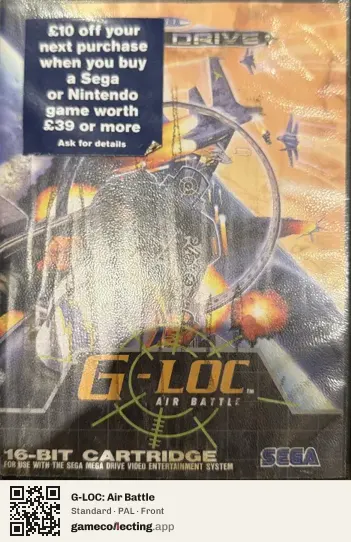 G-LOC: Air Battle Sega Mega Drive / Genesis, PAL box front