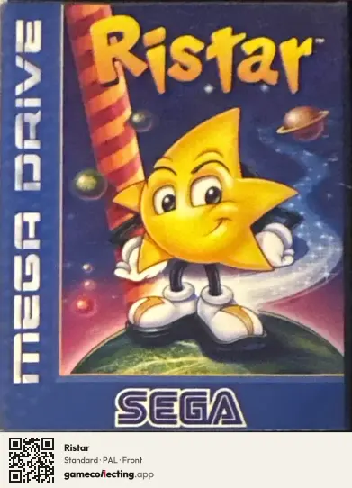 Ristar Sega Mega Drive / Genesis, PAL box front