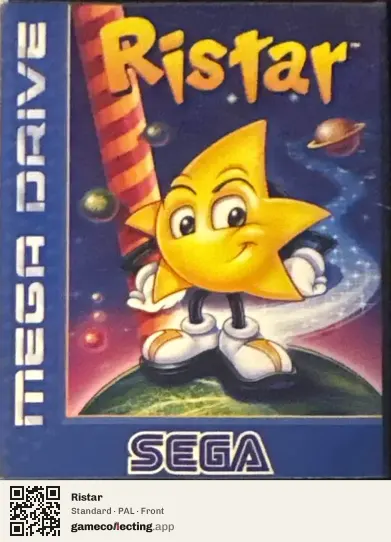 Ristar Sega Mega Drive / Genesis, PAL box front